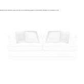 Quilted leather 3-seater sofa Glojach