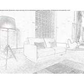 Sofa materiałowa 2-osobowa Dokka
