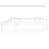 Sectional fabric sofa Malleray