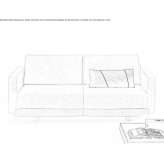 Fabric sofa with removable cover Frinco