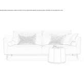 Two-seater fabric sofa with a removable cover Aloja