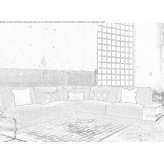 Corner sectional sofa in fabric Loamnes