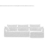 Modułowa sofa materiałowa z szezlongiem Tuxpan