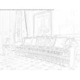 Sofa materiałowa 4-osobowa Osypenko