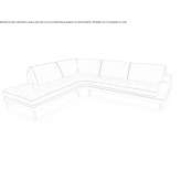 Pikowana, segmentowa skórzana sofa Pearland