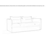 Fabric fold-out sofa with removable cover Samsat