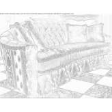 Pikowana rozkładana 3-osobowa sofa Osypenko