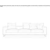 Sofa materiałowa 3-osobowa ze zdejmowanym pokrowcem Thermal