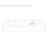 4-seater leather sectional sofa Noci