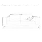 Two-seater velvet sofa Cachan