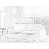 Sofa materiałowa 3-osobowa z szezlongiem Newcomb