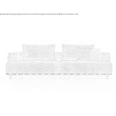 Two-seater fabric sofa with a removable cover Forstau