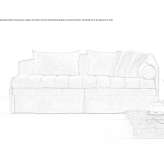 Materiałowa rozkładana sofa ze zdejmowanym pokrowcem Itanhem