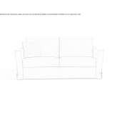 Dwuosobowa rozkładana sofa materiałowa ze zdejmowanym pokrowcem Shotton