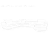Narożna skórzana sofa z szezlongiem Cisnadie