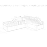 Corner sofa bed upholstered in fabric with a removable cover Arteixo
