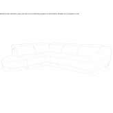 Corner leather sofa with headrest Cisnadie