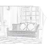3-seater fabric sofa Osypenko
