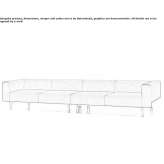 Sofa materiałowa segmentowa 4-osobowa Jalance