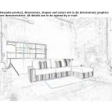 Segmentowa sofa materiałowa Engis