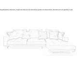 Sectional fabric sofa Kelso