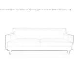 3-seater velvet sofa Fairwood