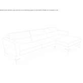 Skórzana sofa segmentowa z szezlongiem Decherd