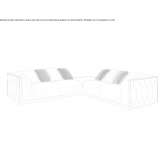 Velvet sectional sofa Bytca