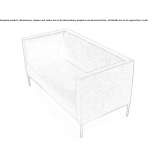 Sofa materiałowa 2-osobowa Bowil