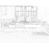 Fabric sofa with chaise longue Ascha