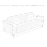 3-seater fabric sofa Ustek
