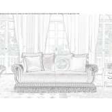 Sofa materiałowa 3-osobowa Shattuck