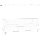 Leather 3-seater sofa Buzescu