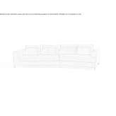Segmentowa rozkładana 3-osobowa sofa materiałowa Shotton