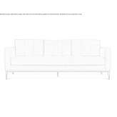 Pikowana sofa z tkaniny z ognioodporną wyściółką Hendron