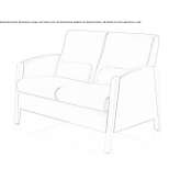 Dwuosobowa sofa tapicerowana Calp