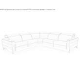 Narożna rozkładana skórzana sofa Indaial