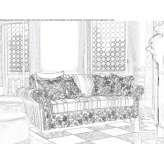 3-seater fabric sofa Kandel
