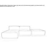 Segmentowa sofa materiałowa Homorod