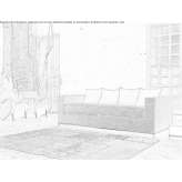 Sofa materiałowa 3-osobowa Korenevo