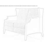 Dwuosobowa sofa tapicerowana Fonyod