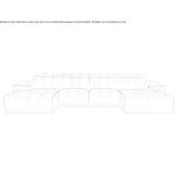 Skórzana sofa z szezlongiem Marnhull