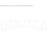 Narożna skórzana sofa z napędem elektrycznym Acopiara
