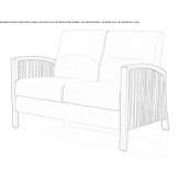 Dwuosobowa sofa tapicerowana Chui