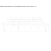 Sofa with electric drive, headrest and footrest Bouligny