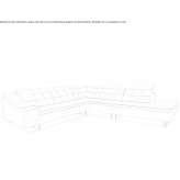 Quilted sectional leather sofa Cuzieu