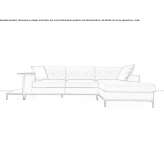 Sectional fabric sofa with a chaise longue Highett