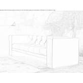Pikowana skórzana sofa 3-osobowa Cascade