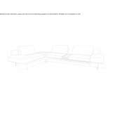 Corner leather sofa with storage space Nikita