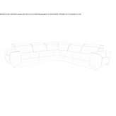 Corner fold-out leather sofa Alastaro